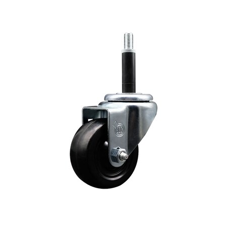 Service Caster 3'' SS Hard Rubber Wheel Swivel 3/4'' Expanding Stem Caster SCC-SSEX20S314-HRS-34